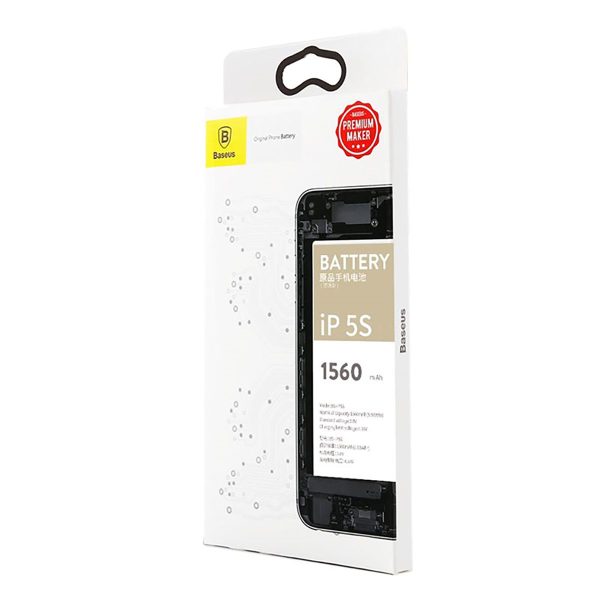 باتری موبایل باسئوس مدل ACCB-AIP5S ظرفیت 1560 میلی آمپر ساعت مناسب برای گوشی موبایل اپل iPhone 5S