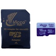 کارت حافظه microSDHC ویکو من مدل Extre 533X کلاس 10 استاندارد UHS-I U1 سرعت 80MBps ظرفیت 16 گیگابایت همراه با آداپتور SD