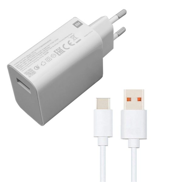 شارژر دیواری شیائومی مدل MDY-09-EN به همراه کابل تبدیل USB-C