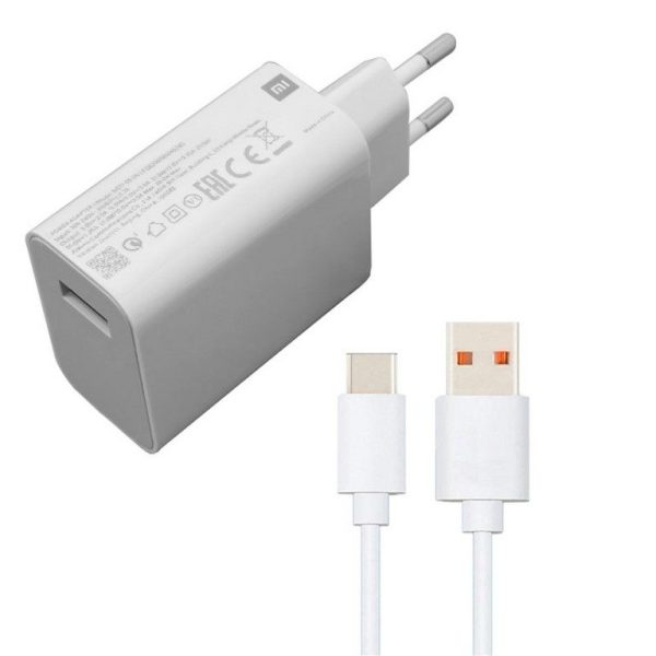 شارژر دیواری شیائومی مدل PLUS به همراه کابل تبدیل USB-C