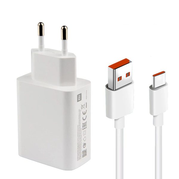 شارژر دیواری شیائومی مدل Turbo fast charge به همراه کابل USB-C